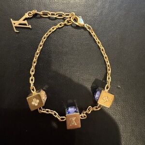 Louis Vuitton Gamble Monogram Cube Swarovski Crystal Bracelet